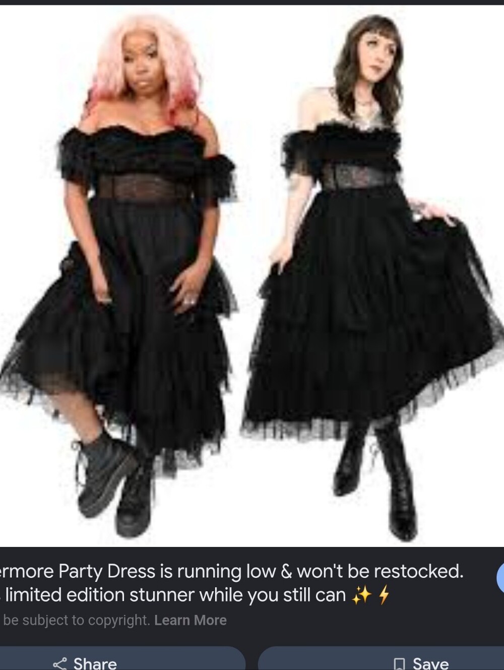 Foxblood nevermore party dress in black lace Nwot